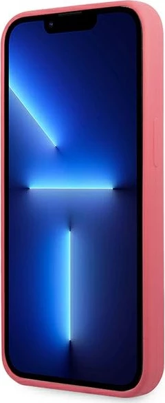 Mbështjellës Karl Lagerfeld KLHCP13XSLMP1PI për iPhone 13 Pro Max 6.7", silikon, fuksja