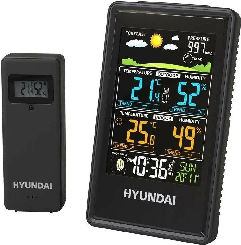 Stacion moti Hyundai HY-WS2350, ekran me ndriçim, i zi