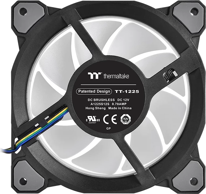 Ventilatorë RGB Thermaltake Riing Quad 12, 3 copë, 120mm, i zi