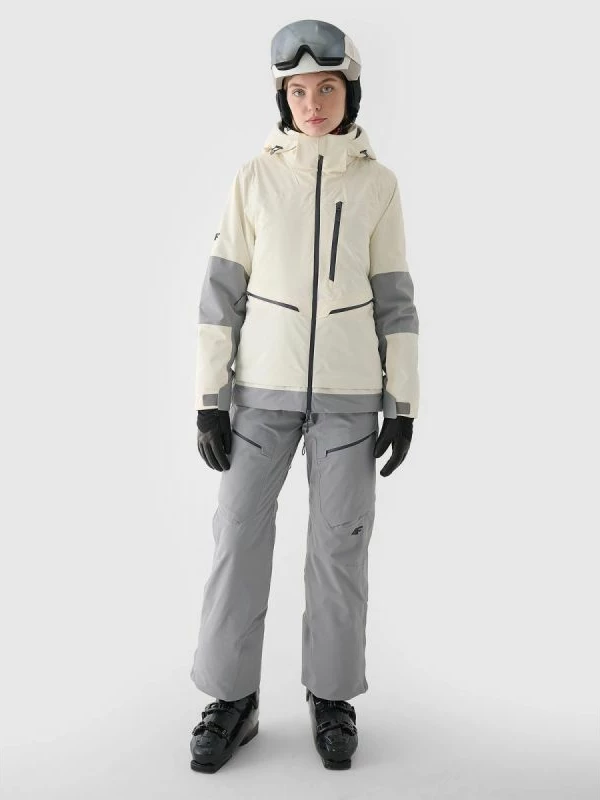 Jakne skijimi për femra 4F, e bardhë