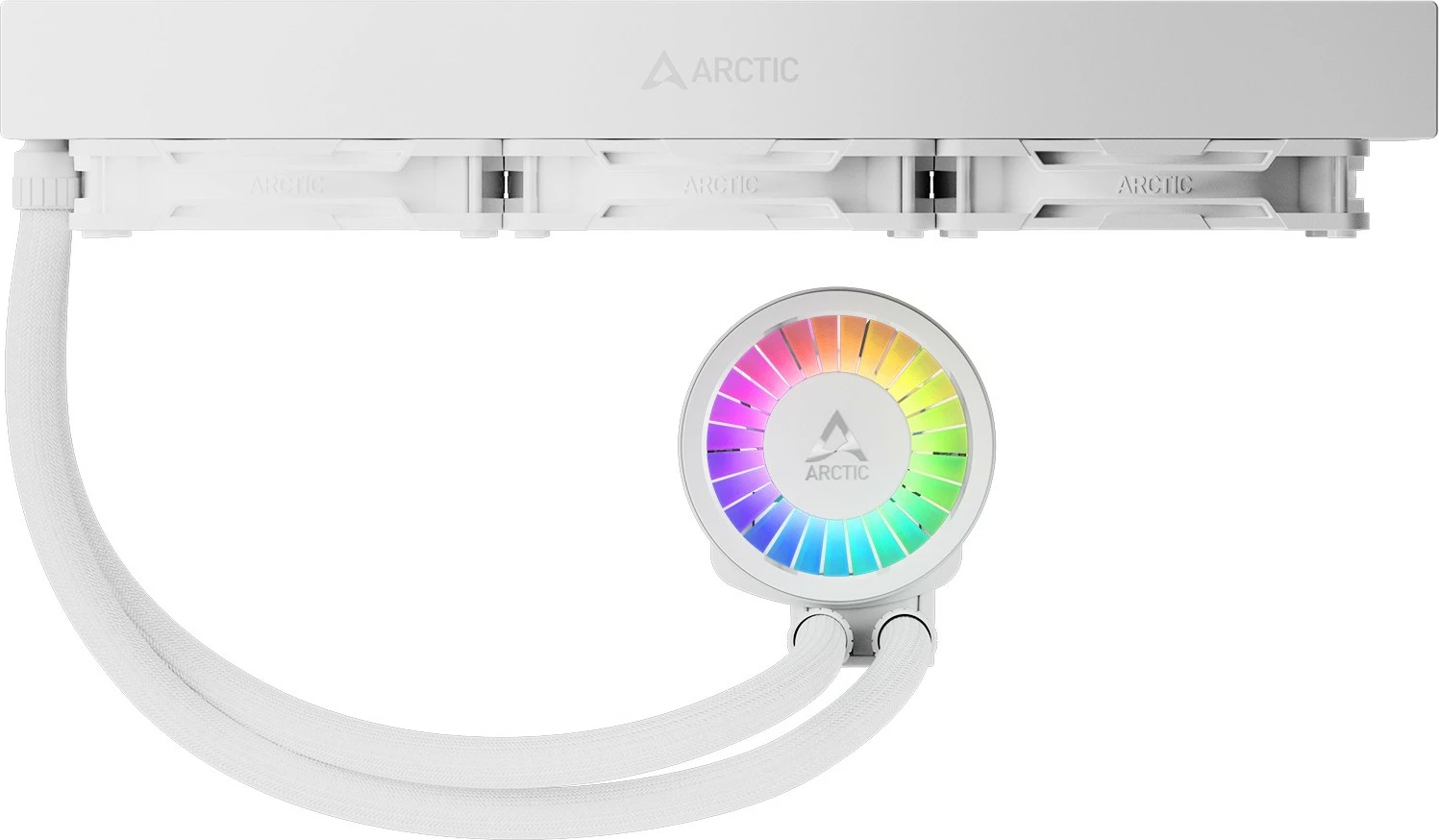 Ftohës uji për procesor ARCTIC Liquid Freezer III Pro 360 A-RGB, 3 ventilatorë 12cm, bardhë