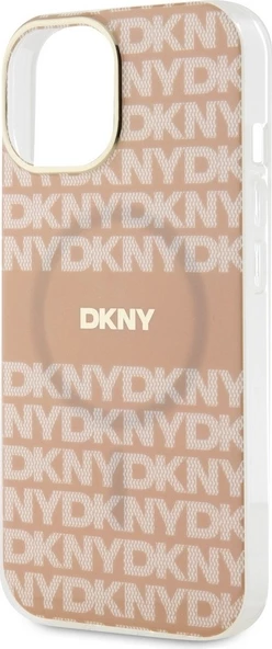 Mbështjellës DKNY IML Mono & Stripe MagSafe për iPhone 15 Plus / 14 Plus, Rozë