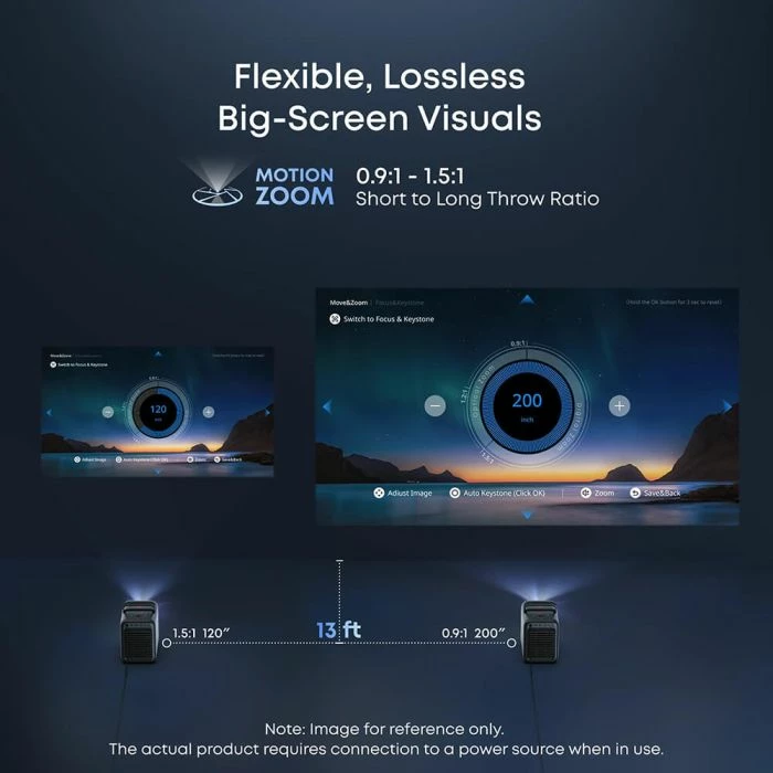 Projektor portativ Anker Nebula X1 D23512F1 4K Triple Laser 3500 ANSI lumens, gri e errët