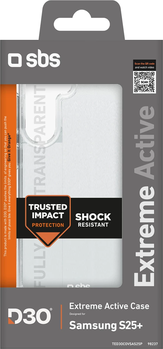 Mbështjellës SBS D3O për Samsung Galaxy S25+, Transparent
