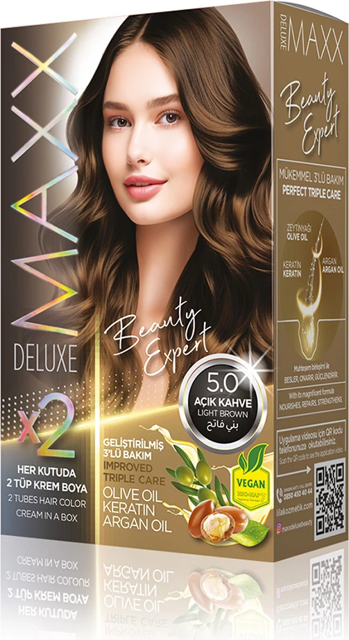 Ngjyrë për flokë SET B-EXPERT 5.0 Light Brown, 2 x 50 ml