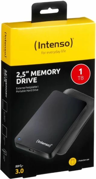 Hard disk i jashtëm Intenso Memory Drive MPN 6023560 1TB 2.5\" USB 3.0 me çantë, i zi