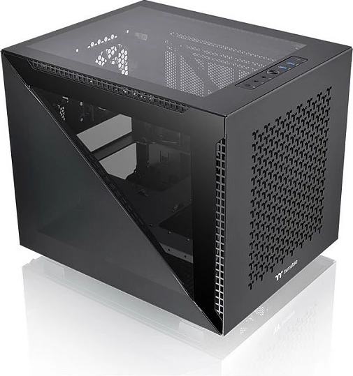 Kasë Thermaltake Divider 200 TG Air, Micro Tower, xham i temperuar, RGB, e zezë