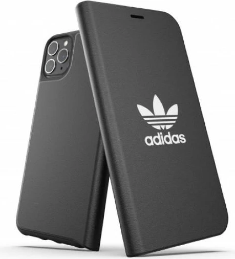 Mbështjellës Adidas OR Booklet Case Basic për iPhone 11 Pro Max, zi-bardhë
