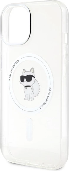 Mbështjellës Karl Lagerfeld IML Choupette MagSafe për iPhone 15, transparent