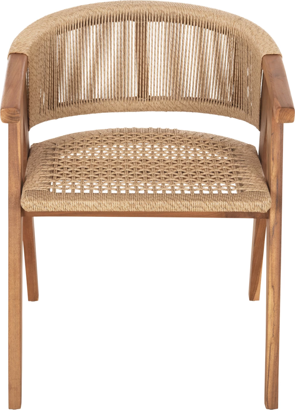 Karrige ngrënieje BRANN, dru tik natyral, litar sintetik, 62x58x77cm