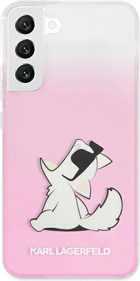 Mbështjellës Karl Lagerfeld Choupette Eat për Samsung Galaxy S22+, Rozë