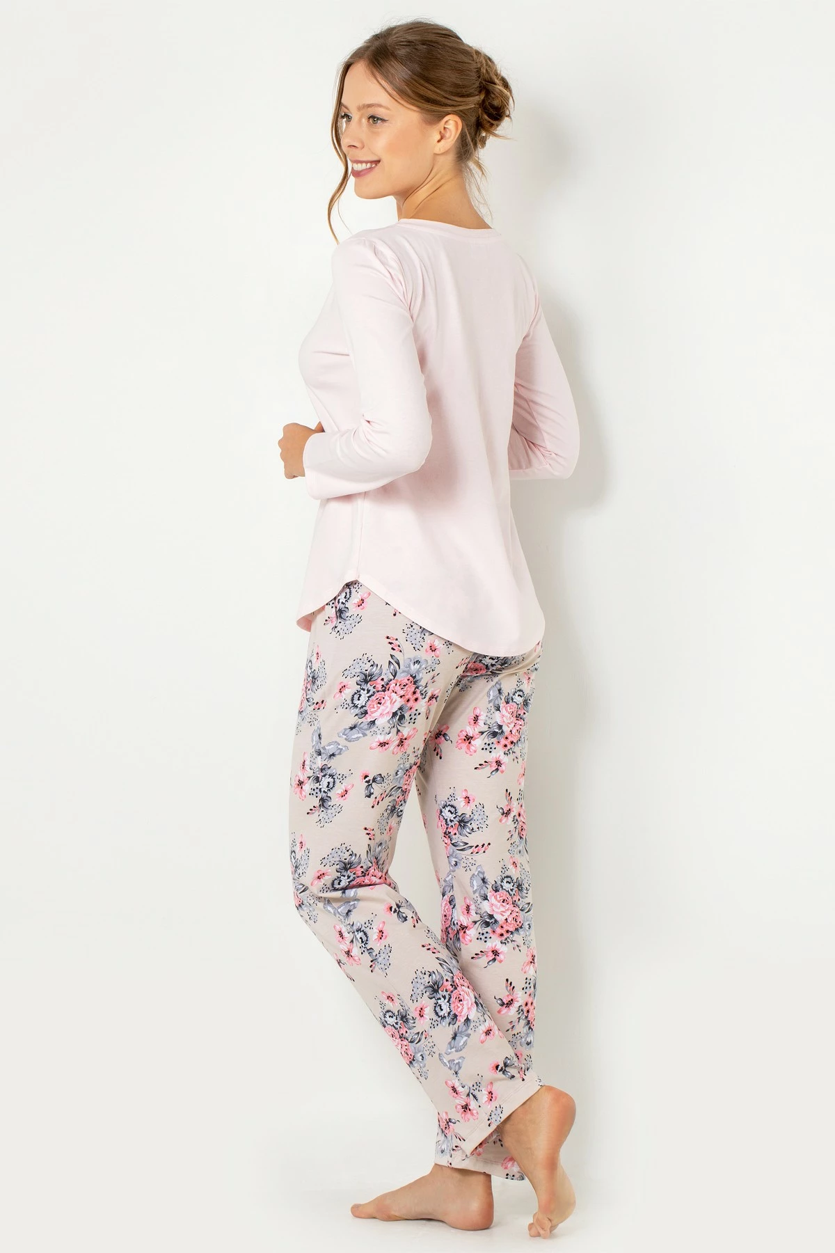 Set pizhamash për gra, ngjyrë trëndafili, Jumeon, 002-000257