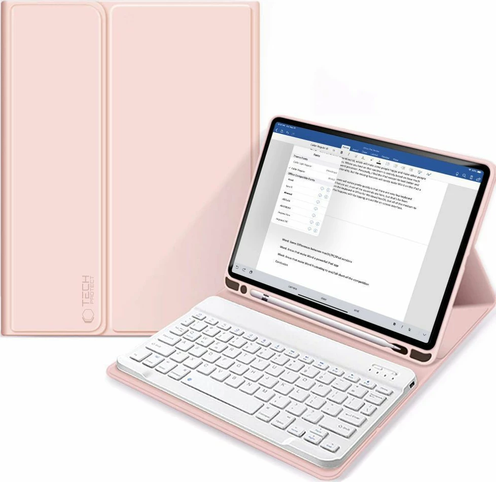 Mbështjellës me tastierë Tech-Protect SC Pen për iPad 10.9" (2022), Rozë