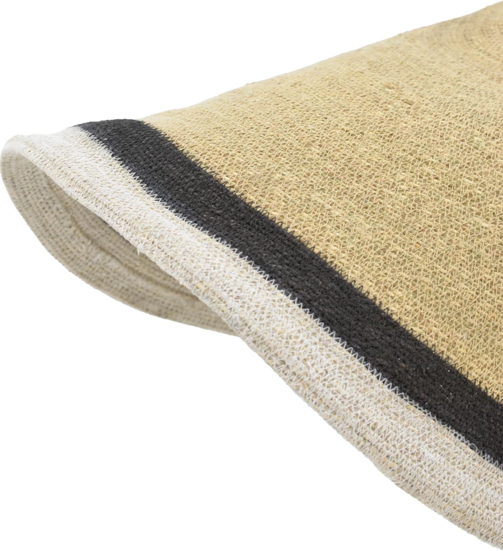 Dritë tavani Hatchie Inart, natyrale-e zezë-e bardhë, seagrass-hekur, D120x144cm