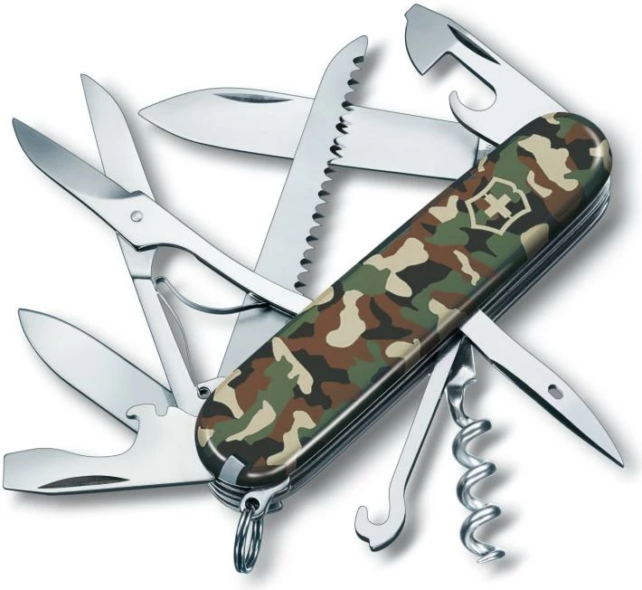 thikë xhepi shumëfunksionale, Victorinox, Huntsman (1.3713.94), 95 mm, kamuflazh