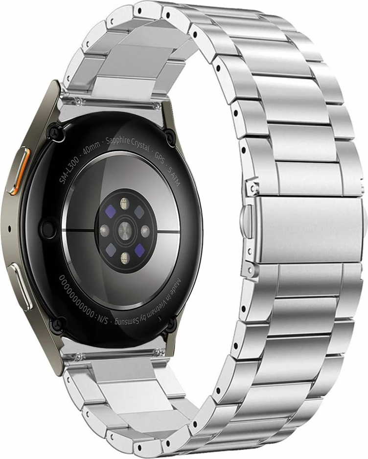 Rrip çeliku për smartwatch Tech-Protect për Samsung Galaxy Watch 4/5/5 Pro/6/7/FE, Silver