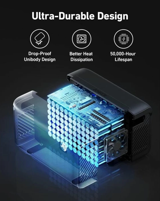 Bateri zgjeruese Anker Expansion Battery 760 për PowerHouse 767, 2048Wh, LiFePO4, e zezë