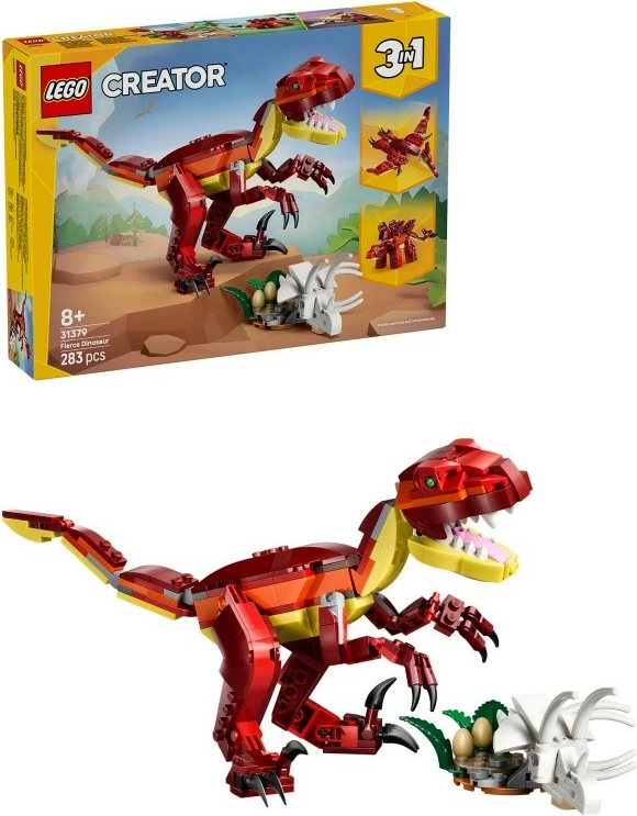 Set ndërtimi LEGO Creator 3-në-1, 31379 Fierce Dinosaur, 283 copa, 8+