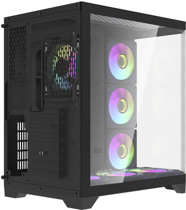 Kasë Darkflash FT418 PRO me 7 ventilatorë aRGB, Midi Tower, e zezë