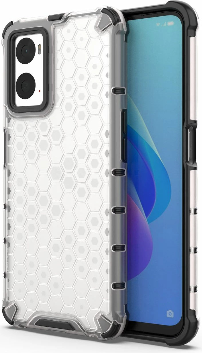 Mbështjellës Hurtel Honeycomb për Oppo A76 / Oppo A36 / Realme 9i, Transparent
