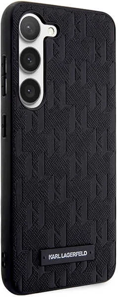 Mbështjellës Karl Lagerfeld Saffiano Mono Metal Logo për Samsung Galaxy S24+, i zi