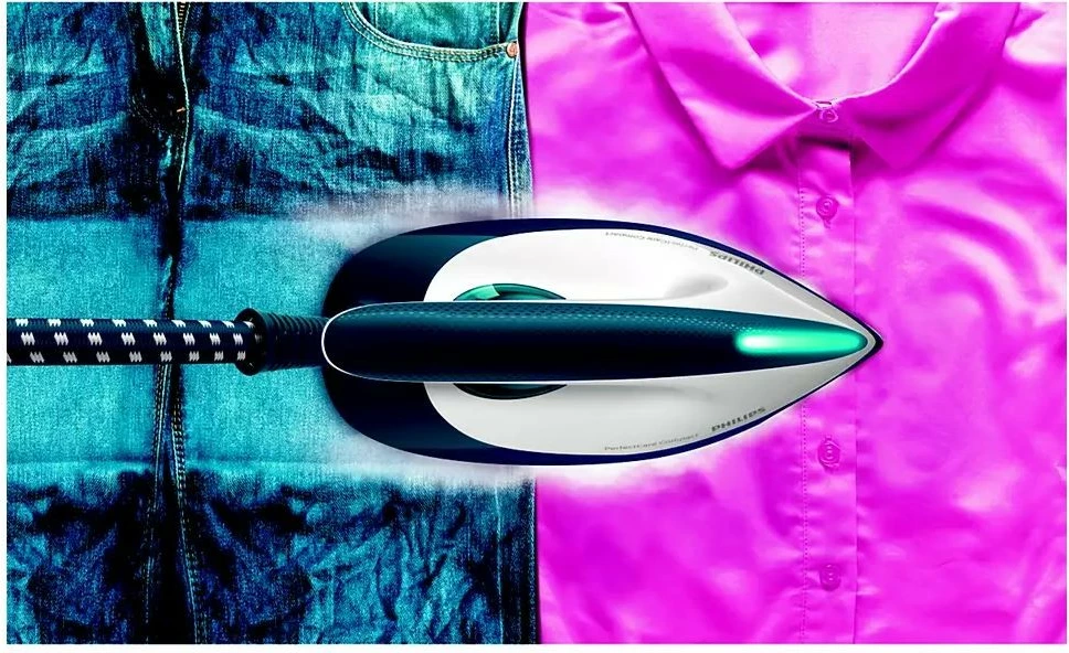 Hekur me gjenerator avulli, Philips, PerfectCare Compact GC7844/20, 2400 W, 1.5 L, 120 g/min, boost 400 g/min, kabllo 1.8 m, Sea/White