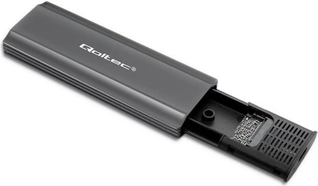 Kasë Qoltec NV2271 për SSD M.2, NVMe/SATA, USB-C, 2TB, Gri