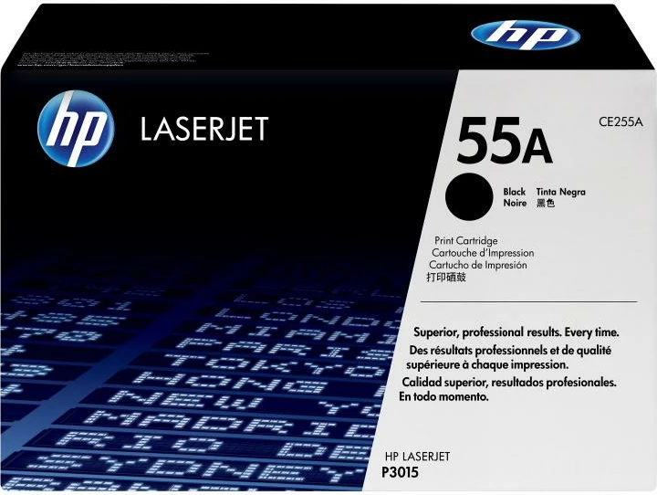 Toner HP 55A CE255A rendiment 5,500–8,800 faqe, i zi