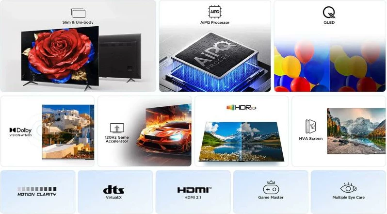 Televizor QLED TCL 43T69C 43\" Flat, zi