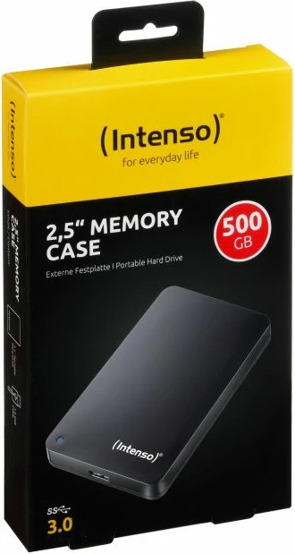 Hard disk i jashtëm INTENSO Memory Case 6021530 500GB 2.5\" USB 3.0, i zi