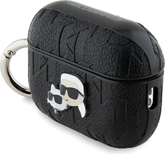Mbështjellës Karl Lagerfeld Monogram Karl & Choupette Head për AirPods Pro 2, i zi