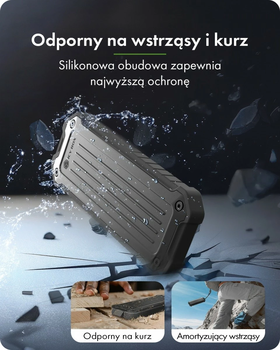 Kuti e jashtme për SSD M.2, Icy Box IB-1827MCP-C31, NVMe/SATA, USB 3.2 Gen 2 10 Gbit/s, M-Key & B+M-Key, madhësi 2230–2280, e zezë