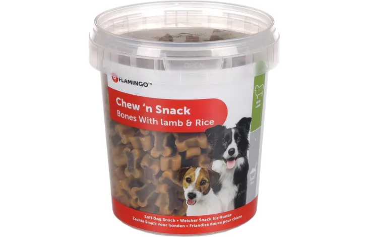 Shpërblime të buta me përmbajtje mish qingji & orizi Flamingo