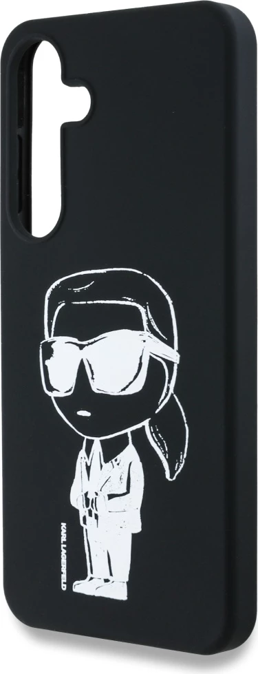 Mbështjellës Karl Lagerfeld Silicone Graffiti Ikonik me MagSafe për Samsung Galaxy S25, zi