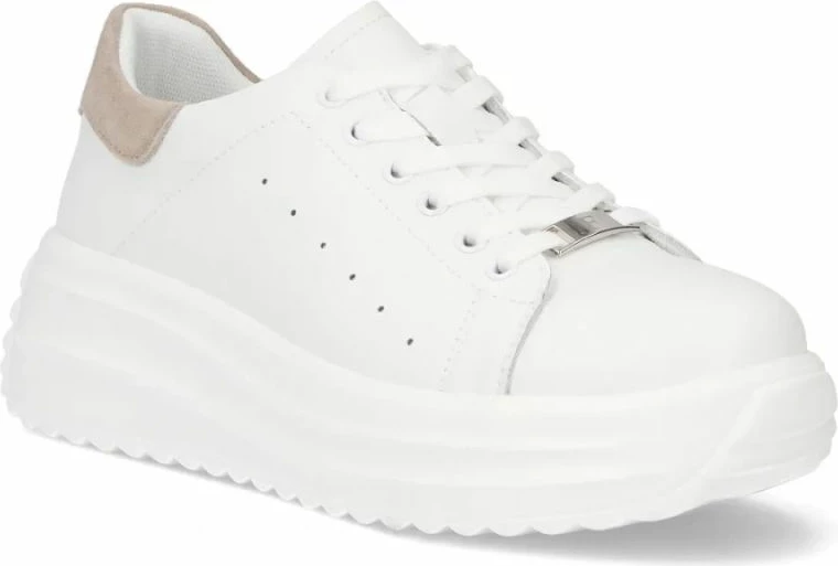 Këpucë platforme për femra Filippo, të bardha