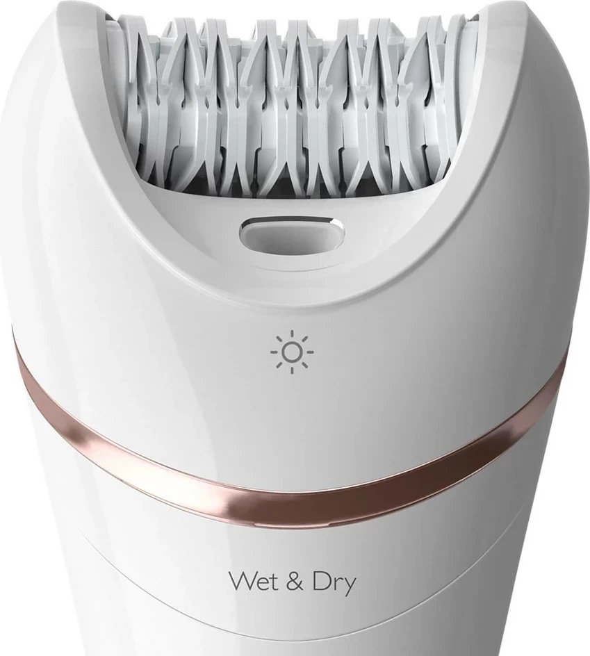 Epilator Philips BRE730/10, seria 8000, bardhë-rozë