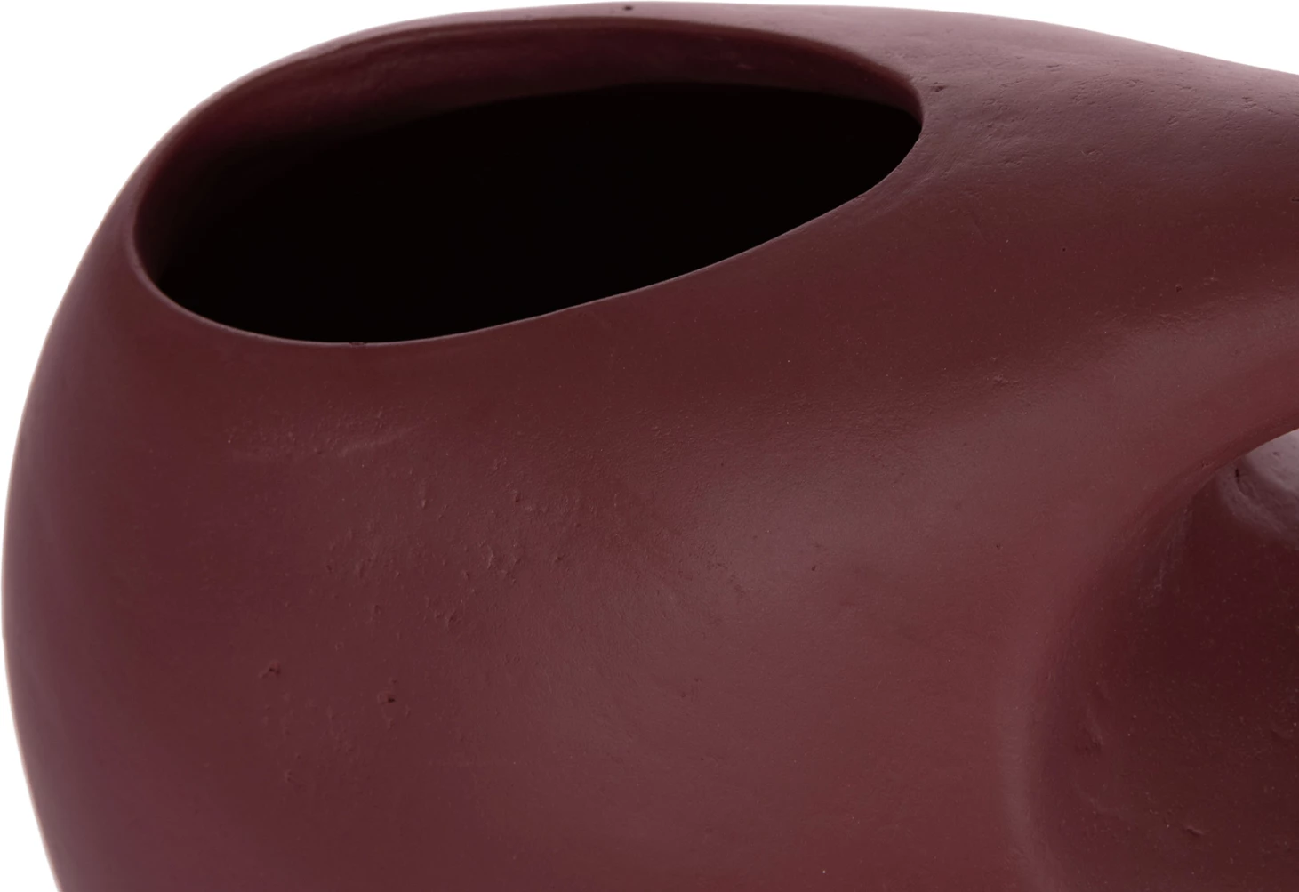 Vazo dekorative tavoline ALICA2, terrakotë, e kuqe maron, me bar të thatë, 44x18x50cm