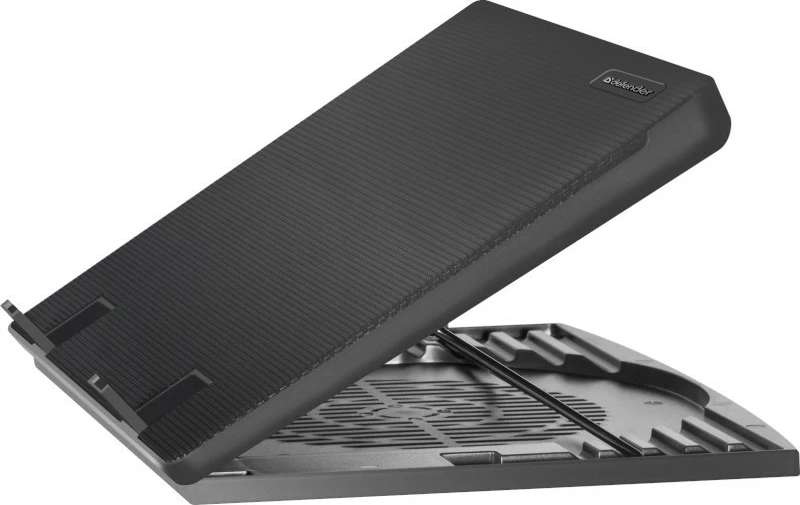 Cooling pad Defender NS-501 për laptop 15.6-17", Metal, 3 ventilatorë, USB, Zi