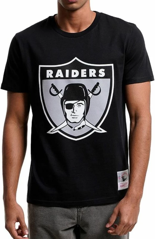 Maicë për Meshkuj Mitchell & Ness NFL Team Logo Oakland Raiders, e zezë