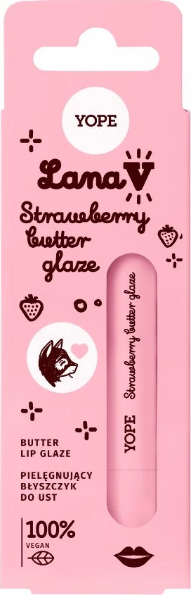 Lip gloss për femra Yope Lana V Lip Glaze Strawberry Butter 8ml