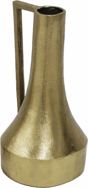 Vazo Bottiglia, alumin, ngjyrë ari antik, 17x15x32 cm