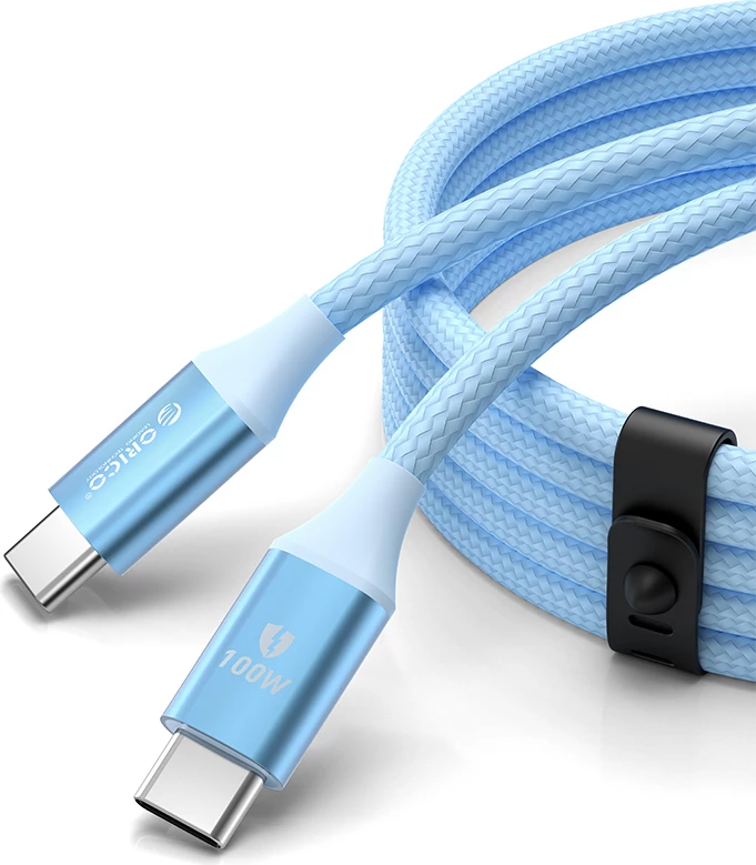 Kabllo USB-C në USB-C Orico CDX, 1m, 100W, Kaltër