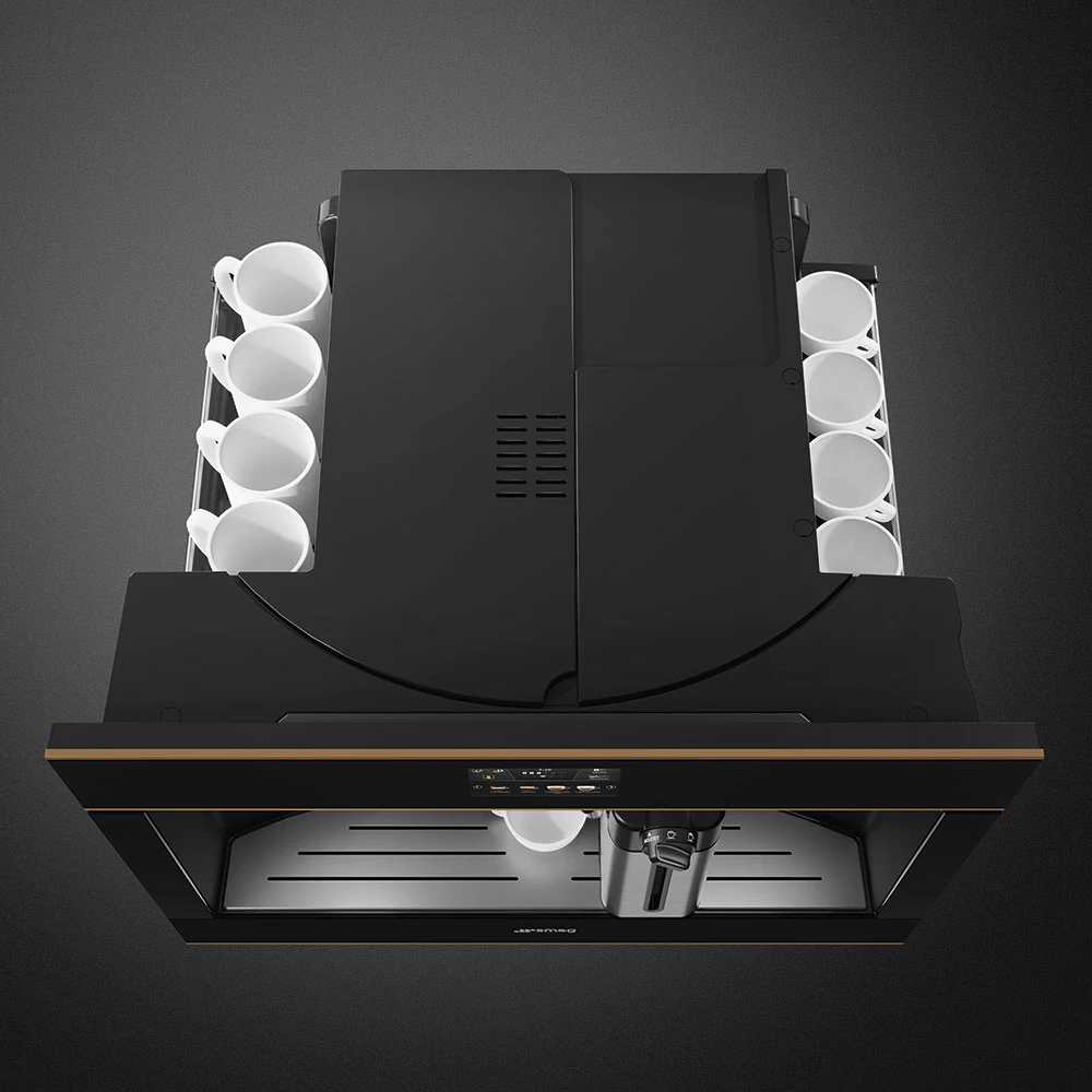 Pajisje montuese për kafe SMEG CMS4604NR Dolce Stil Novo, e zezë/bakër