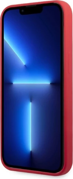 Mbështjellës Karl Lagerfeld Silicone Plaque për iPhone 13/13 Pro, 6.1", e kuqe