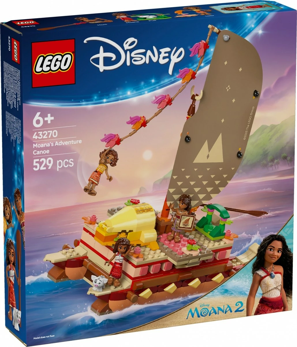 Set LEGO Disney Vaiana's Kayak Adventure 43270, 529 pjesë, për fëmijë