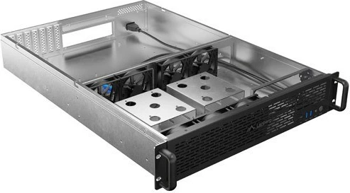 Kasë serveri Lanberg SC01-6502-12B, 2U, 19", E-ATX, 7 ventilatorë, e zezë/çelik