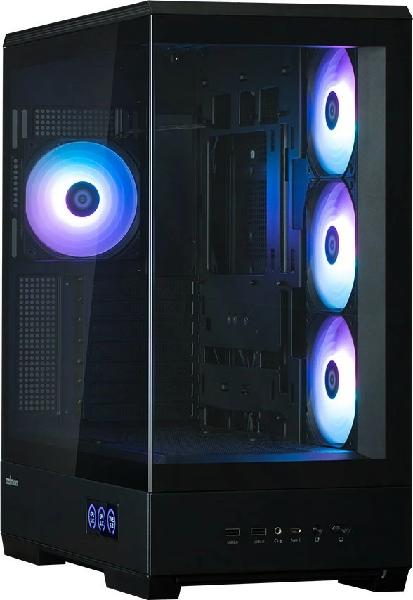 Kasë Zalman P50 DS, Midi Tower, ARGB, e zezë