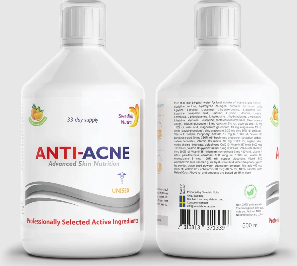 Suplement Swedish Nutra Anti-Acne, 500ml