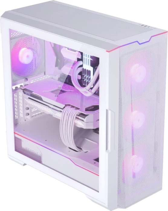 Kasë PHANTEKS Eclipse G500A D-RGB ATX, tempered glass, USB-C, 3x 140mm fan D-RGB, e bardhë