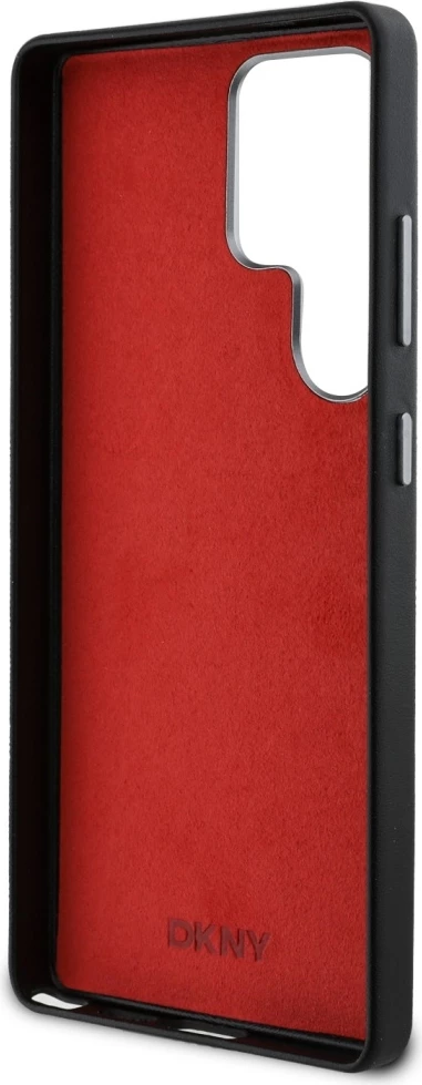 Mbështjellës DKNY Leather Heart of NY për Samsung Galaxy S25 Ultra, i zi